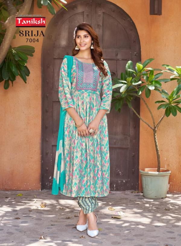 Taniksh Srija Vol 7 Rayon Kurti Bottom With Dupatta